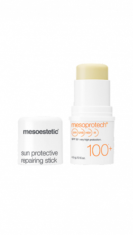 SUN PROTECTIVE REPAIRING STICK SPF 50+, protection solaire ciblée yeux, lèvres, taches, cicatrices